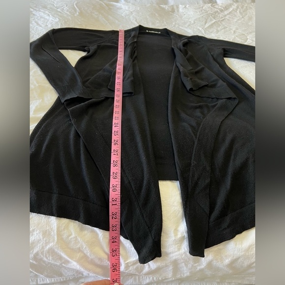 Vince Womens XS Wool Cashmere Blend Cardigan Black Open Front Long Sleeve - Picture 7 of 8